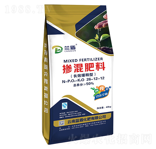 長效緩釋型摻混肥料26-12-12-藍(lán)盾化肥