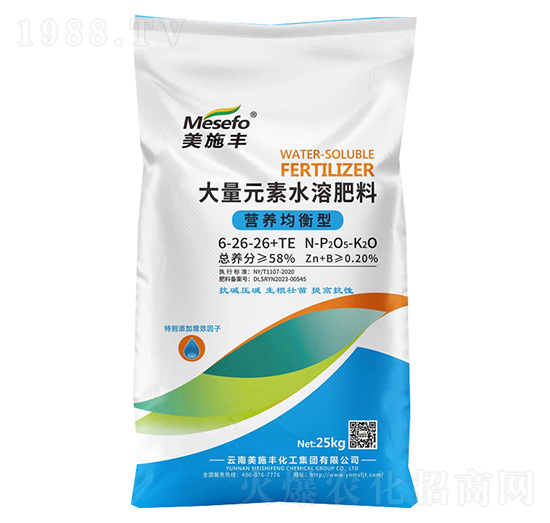 營養(yǎng)均衡型大量元素水溶肥6-26-26+TE-美施豐