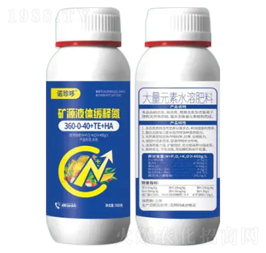 礦源液體緩釋氮360-0-40+TE+HA-諾珍哆-諾倍加農業(yè)
