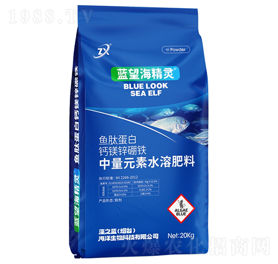 魚肽蛋白鈣鎂鋅硼鐵-藍(lán)望海精靈-藻之藍(lán)