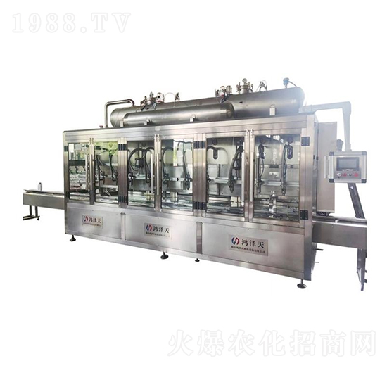 10頭加壓(1-5/5-25升)直列式高精度稱(chēng)重灌裝機(jī)-鴻澤天