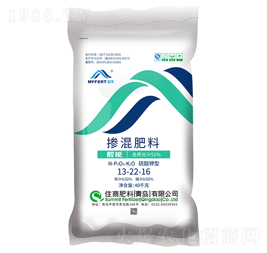 夢(mèng)豐控釋摻混肥13-22-16-住商肥料