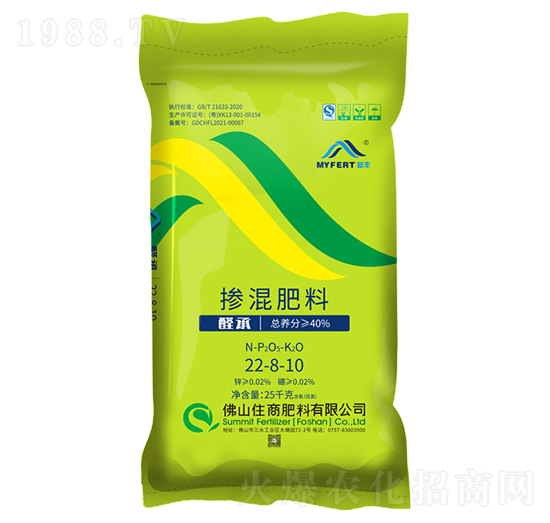 夢(mèng)豐控釋摻混肥料22-8-10-住商肥料