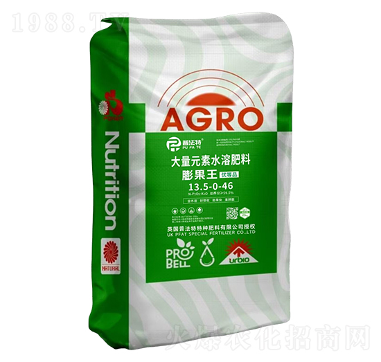 大量元素水溶肥料13.5-0-46-膨果王-普法特
