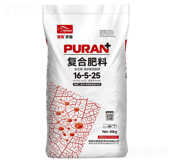 磷酸二氫鉀·聚磷酸銨聚合型復(fù)合肥料16-5-25-普苒多施