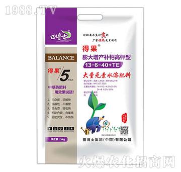 膨大增產補鈣高鉀型大量元素水溶肥料13-6-40+TE-得果-田博士