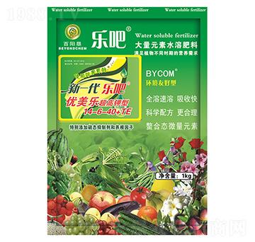 1kg超高鉀型大量元素水溶肥14-6-40+TE-樂吧優(yōu)美樂-百陽(yáng)墾