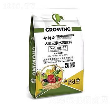 大量元素水溶肥6-6-40+TE-雨耕田-昭滿田