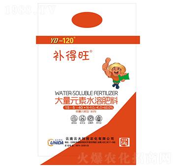 大量元素水溶肥料粉劑15-5-40-補得旺-云大科技